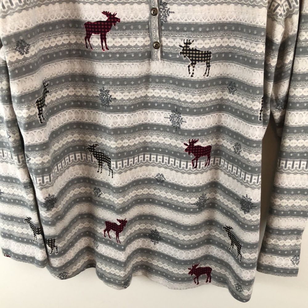 NWOT Coldwater Creek Moose Print Hi Low Shirt Size 2X - Picture 3 of 9